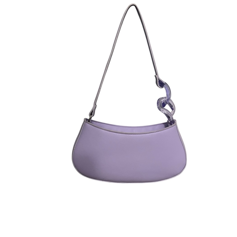 Purple Crescent Shoulder Bag